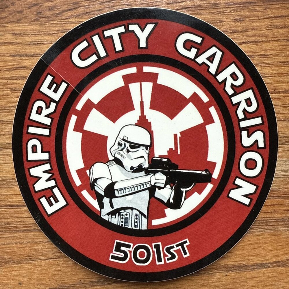 RARE 501st Legion Star Wars Stormtrooper Darth Vader's Army Red Black Sticker